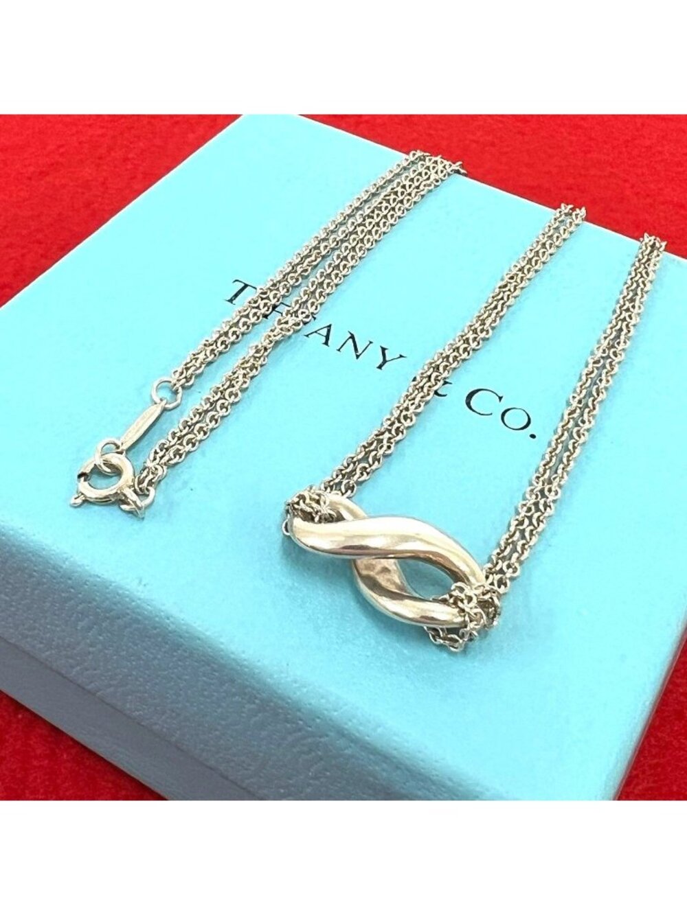 Tiffany & Co Vintage Infinity Necklace 925 Sterling Silver